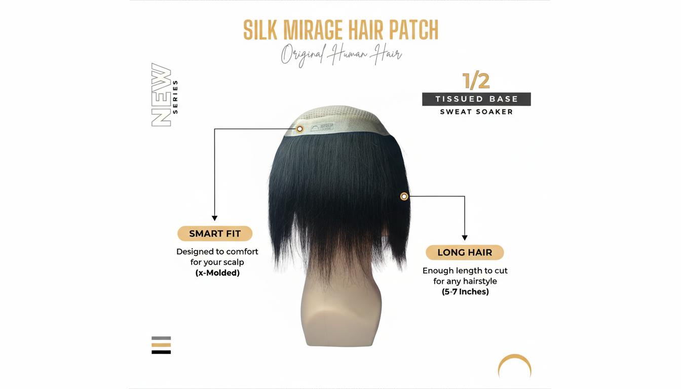 Srhairfeelers SILK MIRAGE Smart Hair Patch for Men Hover